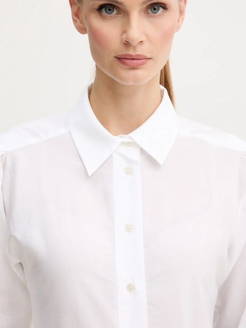 Marella koszula damska kolor biały regular z kołnierzykiem klasycznym 2523116022200
