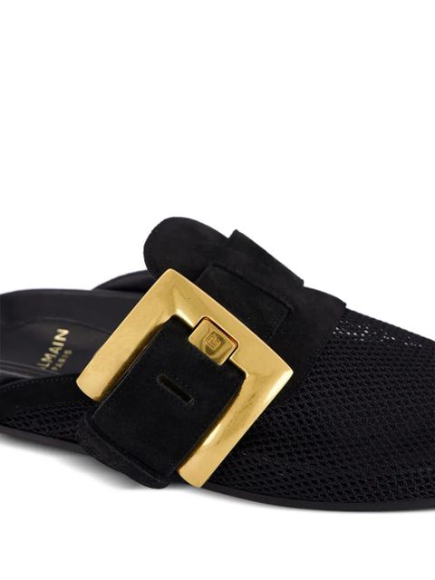 Balmain Anthem flat mules - Black