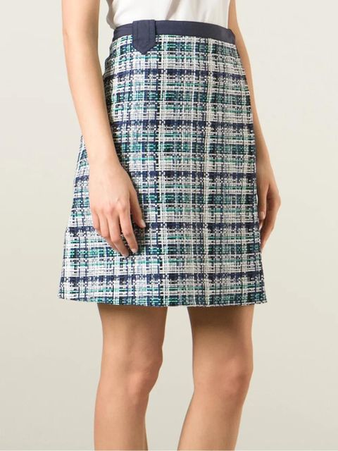 ETRO bouclé-knit midi straight skirt - Blue - zdjęcie produktu nr 2