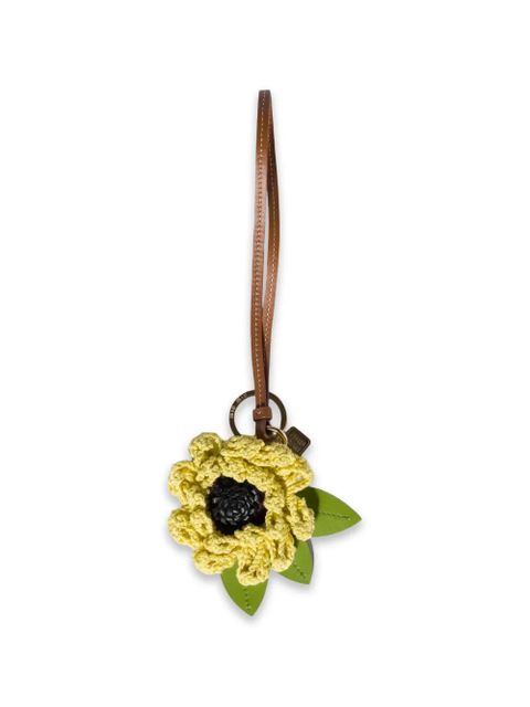 Miu Miu fabric and leather key ring trick - Yellow - zdjęcie produktu nr 1