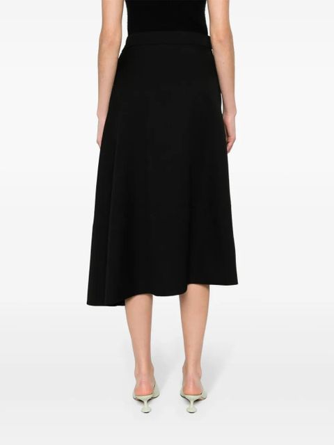 Jil Sander asymmetric midi skirt - Black - zdjęcie produktu nr 2