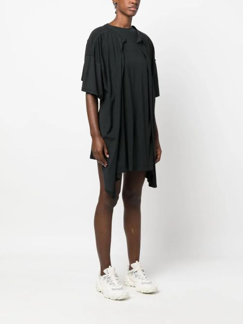 MM6 Maison Margiela numbers-print cotton playsuit - Black - zdjęcie produktu nr 2
