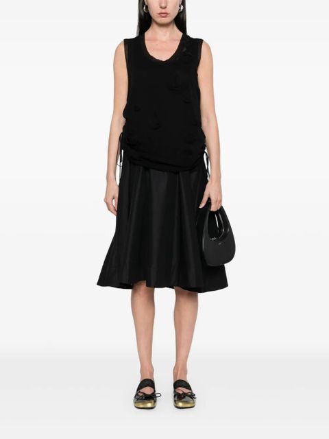 3.1 Phillip Lim floral-appliqué midi dress - Black - zdjęcie produktu nr 2