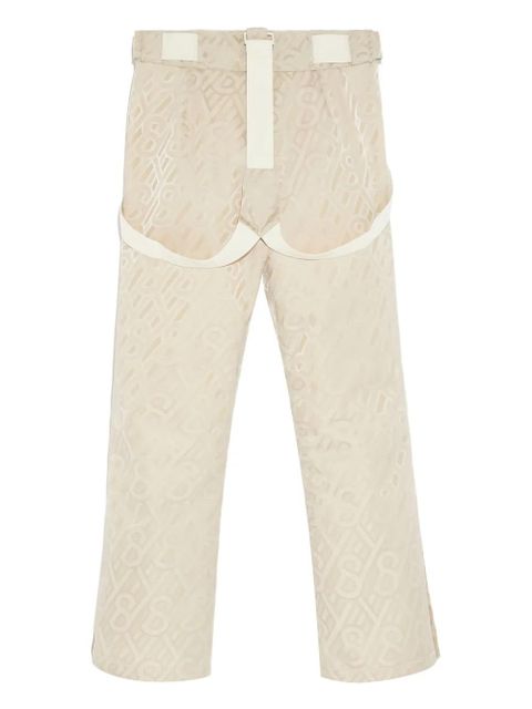 Yves Salomon monogram-pattern snow trousers - Neutrals