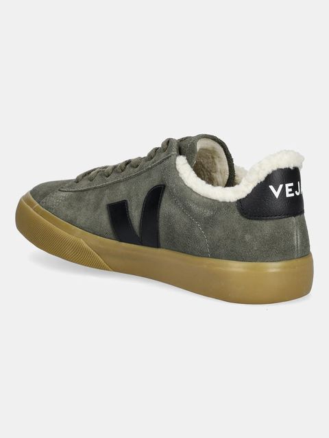 Veja sneakersy zamszowe Campo Winter damskie kolor zielony CW0320810A