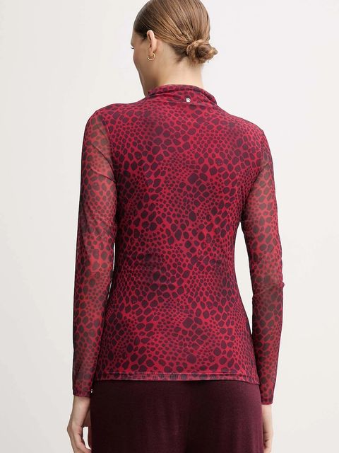 Marc Aurel longsleeve kolor czerwony z półgolfem 7696-7001-73891 - zdjęcie produktu nr 2