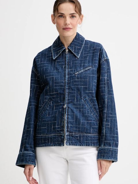 Kenzo kurtka jeansowa kolor niebieski przejściowa FF62DV2566V3 - zdjęcie produktu nr 2