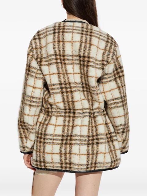 MARANT ÉTOILE checked tie coat - Neutrals