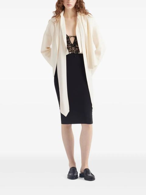 Prada cotton midi skirt - Black - zdjęcie produktu nr 2