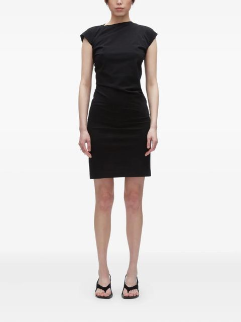 3.1 Phillip Lim draped cap-sleeve dress - Black