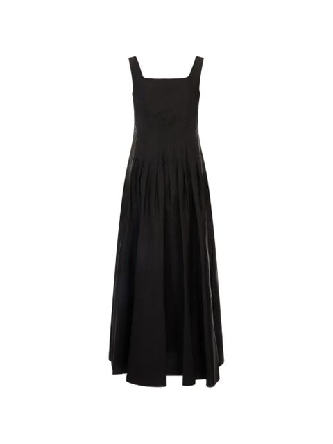 Max Mara square-neck pleated midi dress - Black - zdjęcie produktu nr 2