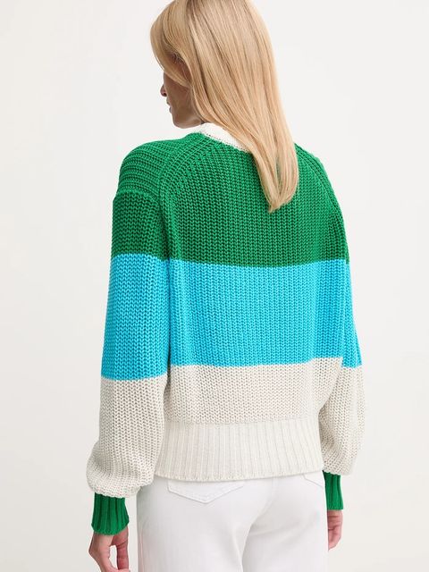 Calvin Klein Jeans sweter bawełniany damski kolor zielony LV047D302G