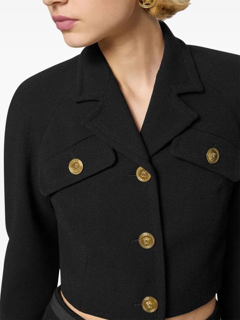 Versace Medusa Head-buttons cropped jacket - Black