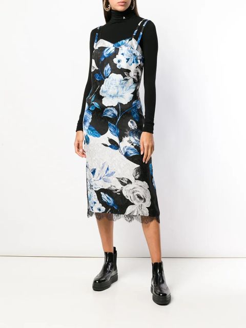 Off-White rose print midi dress - Black - zdjęcie produktu nr 2
