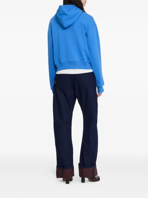 JW Anderson logo-embroidered hoodie - Blue - zdjęcie produktu nr 2