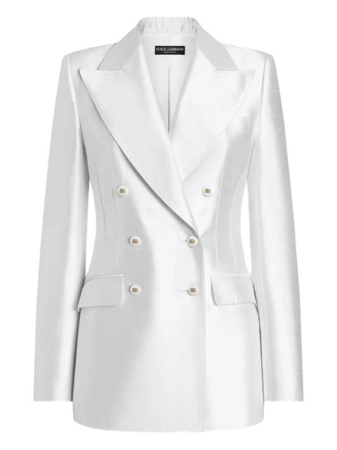 Dolce & Gabbana stretch-silk blazer - White - zdjęcie produktu nr 1