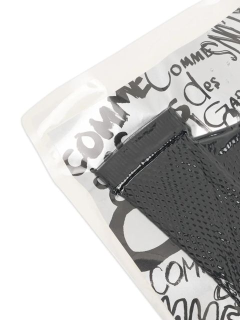 Comme Des Garçons textured logo socks - Black - zdjęcie produktu nr 2