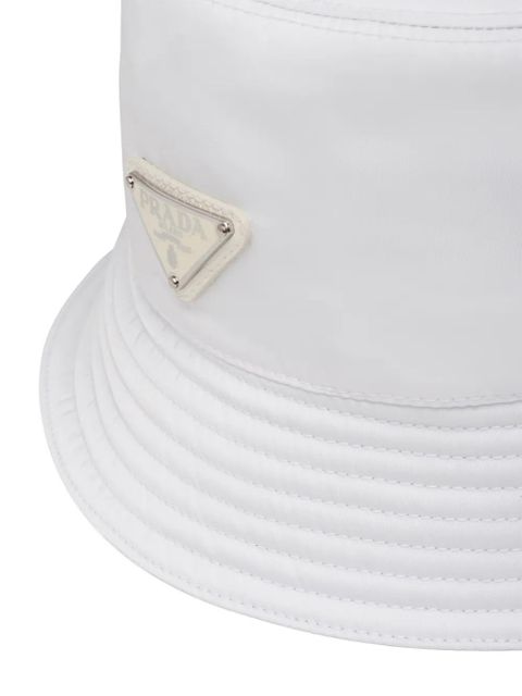 Prada logo bucket hat - White