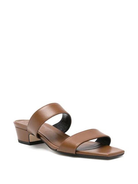 Aeyde square-toe leather sandals - Brown