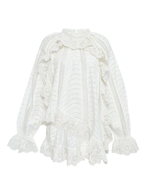 Ulla Johnson Marcella asymmetrical long-sleeve blouse - White - zdjęcie produktu nr 1