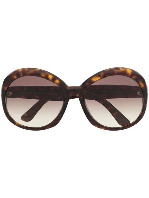 TOM FORD Eyewear tortoiseshell-effect sunglasses - Brown - zdjęcie produktu nr 1