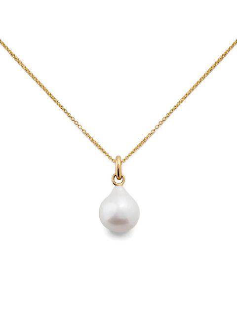 Monica Vinader baroque pearl small gold pendant