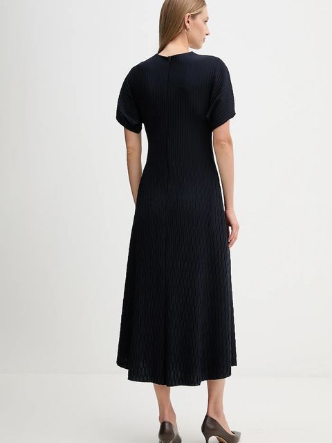 Sandro Ferrone sukienka kolor granatowy midi rozkloszowana S14YBFBACILLO