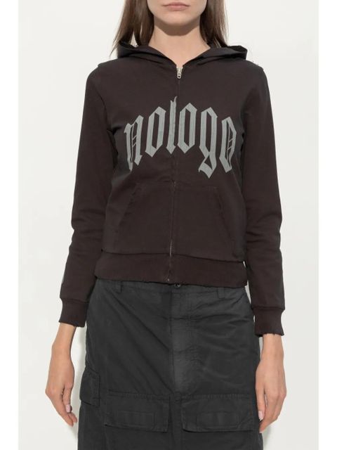 Balenciaga logo print hoodie - Brown