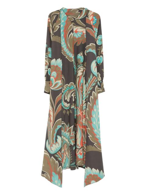 ETRO floral print dress - Brown