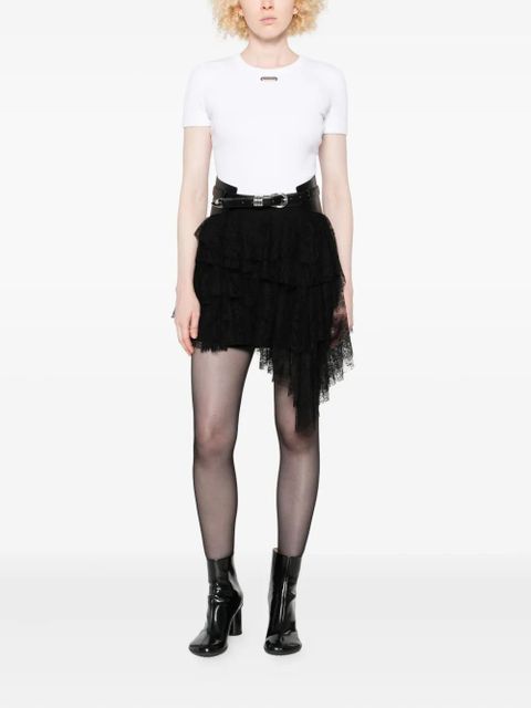 Alexander McQueen logo-plaque knitted top - White