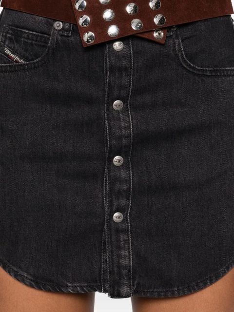 Diesel button-front denim mini skirt - Black