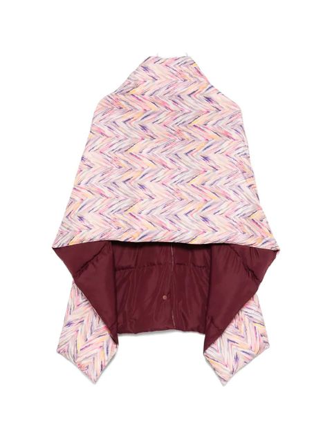 Missoni chevron-print padded cape - Neutrals - zdjęcie produktu nr 1