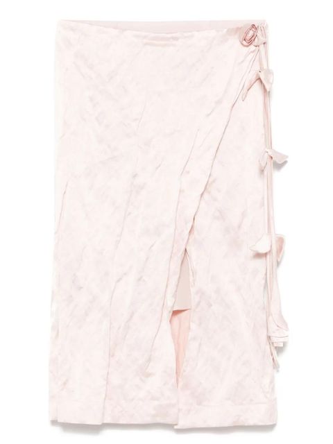 Blumarine crinkled wrapped midi skirt - Pink - zdjęcie produktu nr 1