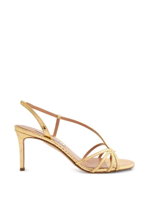 Aquazzura Talk To Me leather sandals - Gold - zdjęcie produktu nr 1