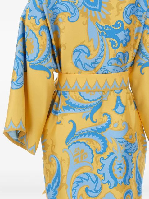 ETRO ornate-print belted robe dress - Yellow - zdjęcie produktu nr 2