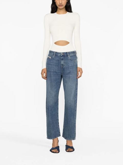 Diesel M-Peris cut-out knitted top - White