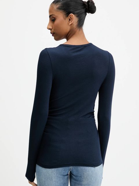 Tommy Jeans longsleeve kolor granatowy DW0DW21568