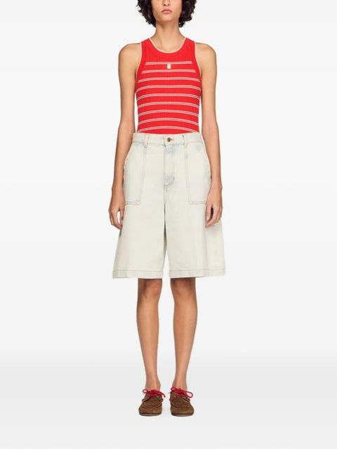SANDRO washed denim bermuda shorts - Blue - zdjęcie produktu nr 2