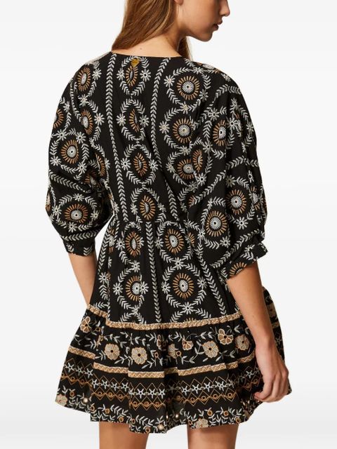 TWINSET broderie anglaise mini dress - Black