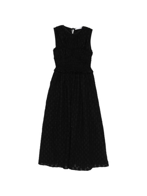 Cecilie Bahnsen Dinah smocked-effect maxi dress - Black - zdjęcie produktu nr 1