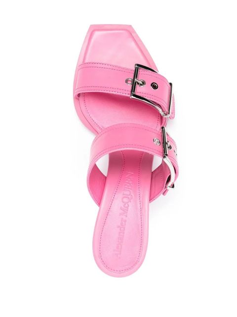 Alexander McQueen 75mm buckled leather sandals - Pink
