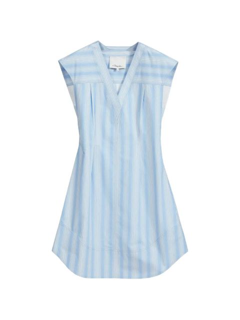 3.1 Phillip Lim striped V-neck mini dress - Blue - zdjęcie produktu nr 1