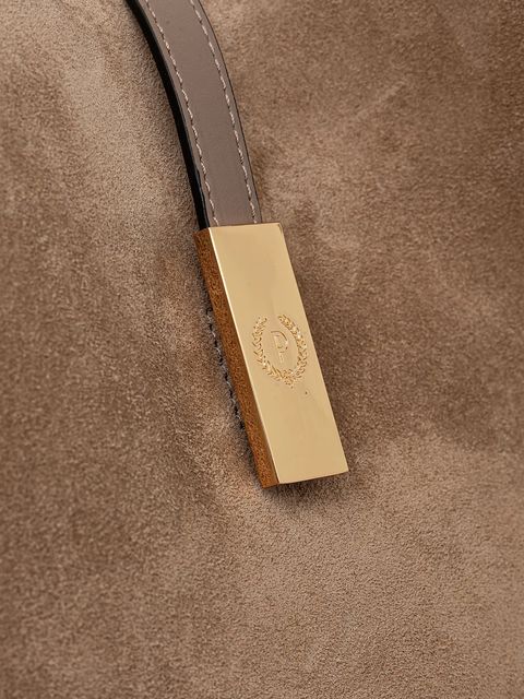 Pollini torebka zamszowa kolor zielony PC4415PP0N QI1