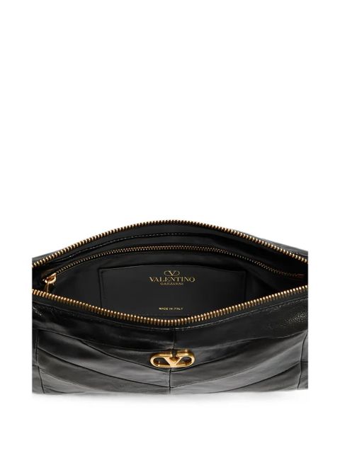 Valentino Garavani small Panthea chevron-quilted shoulder bag - Black
