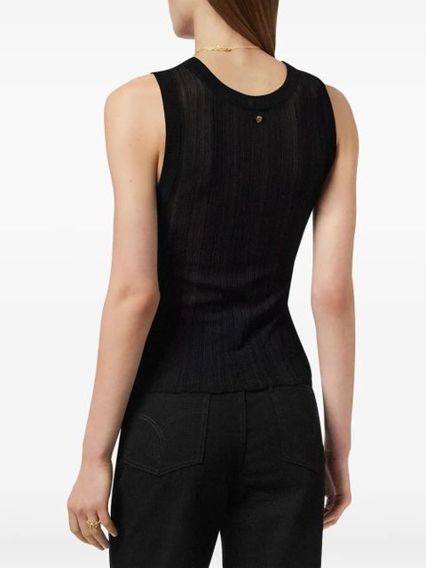 Versace ribbed-knit tank top - Black