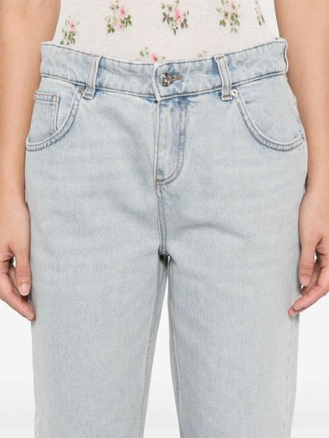 Blumarine logo-embroidered jeans - Blue