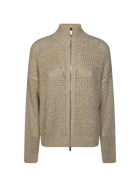 Max Mara zip cardigan - Neutrals - zdjęcie produktu nr 1