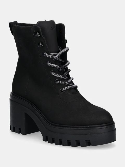 Calvin Klein Jeans botki CHUNKY HEELED ZIP BOOT LTH - zdjęcie produktu nr 1