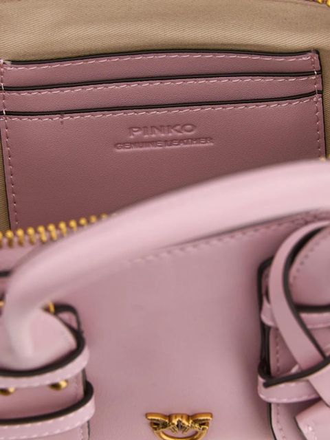 PINKO love birds bowling leather handbag