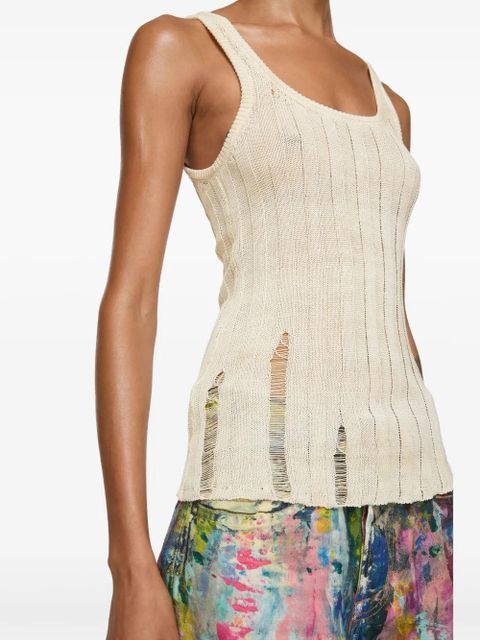 Acne Studios distressed tank top - Neutrals